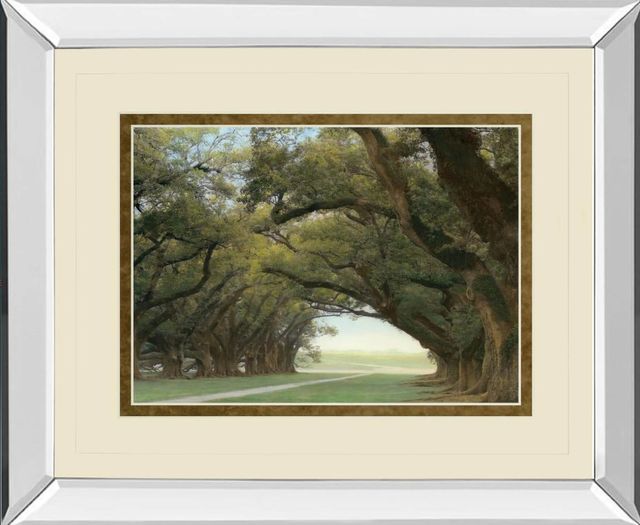 Classy Art Alley of the Oaks by William Guion Mirror Framed Wall Art-0