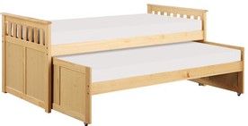 Mazin Furniture Bartly Natural Pine Twin/Twin Youth Captains Bed With Trundle-2