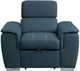 Mazin Furniture Ferriday Blue Chair With Adjustable Headrest And Pull-Out Ottoman-0