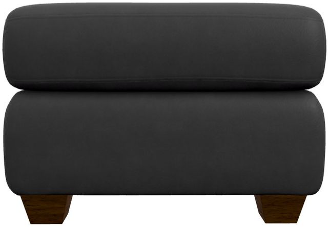 La-Z-Boy® Charlie Navy Leather Ottoman-3
