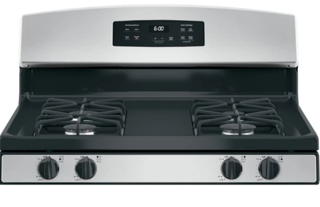 GE® 30" Stainless Steel Freestanding Gas Range-3