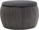 TOV Furniture Fleur Grey Velvet Storage Ottoman-0
