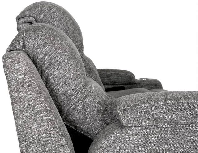 Franklin™ Beacon Handwoven Pewter Power Reclining Sofa With USB-2