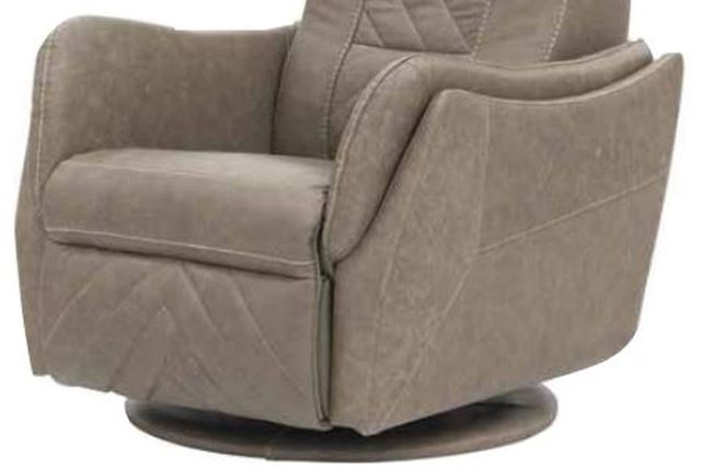 Fornirama 92 Taupe Power Swivel Rocker Recliner with Power Adjustable Headrest-1