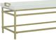 Fairfield® East Camden Pearl Top Cocktail Table with Antique Brass Base-4