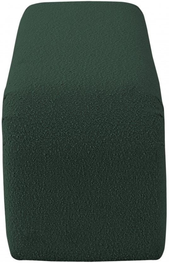 Meridian Furniture Niagara Green 52" Boucle Fabric Bench-2