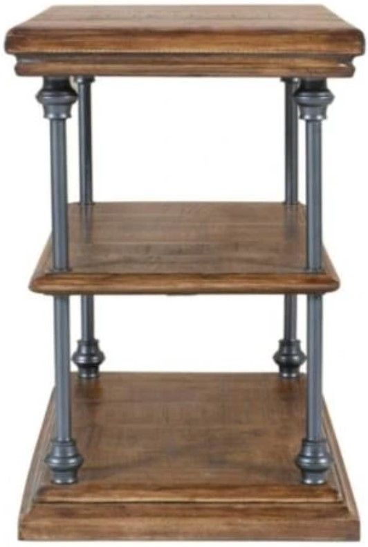Jofran Inc. Larson Brown Chairside Table-3