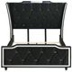 Coaster® Lorient Black Eastern King LED Upholstered Wingback Bed-4