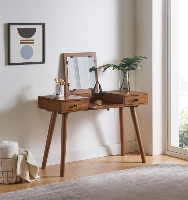 Martin Svensson Mid-Century Modern Cinnamon Vanity Desk-1