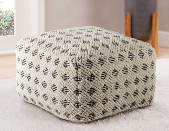 Steve Silver Co. Kodi Beige Square Pouf-1