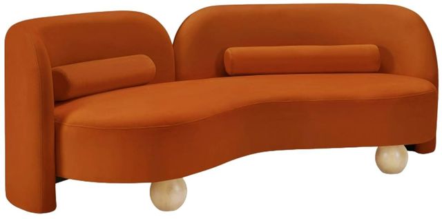 Meridian Furniture Daphne Cognac Velvet Sofa-0