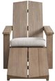 Universal Explore Home™ Coastal Living Outdoor Saratoga Warm Weathered Teak Fabric/Wooden Adirondack Chair with Cushion-4