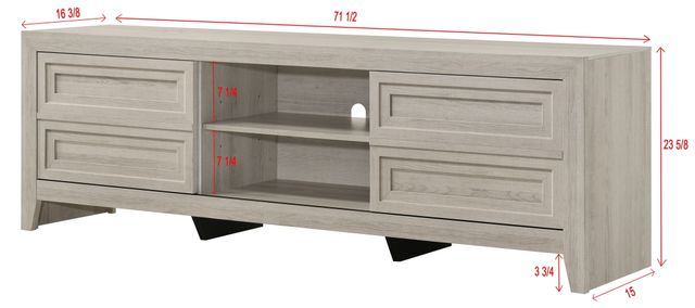 Crown Mark Lorraine Natural TV Stand-2