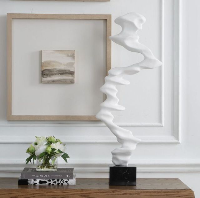 Uttermost® Flux Matte White Indoor-Outdoor Sculpture-1