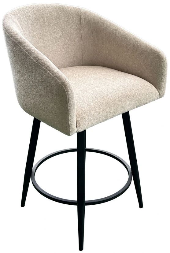 Intercon Champagne Metal Base Barstool with Barrel Seat-0