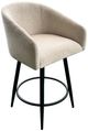 Intercon Champagne Metal Base Barstool with Barrel Seat-0