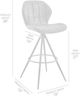 Armen Living Catalina Charcoal/Matte Black Counter Stool-2