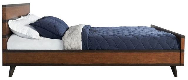 Linon Walnut Brown Queen Panel Bed-2