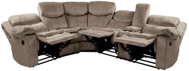 Homelegance® Bastrop 3-Piece Brown Manual Reclining Sectional -3