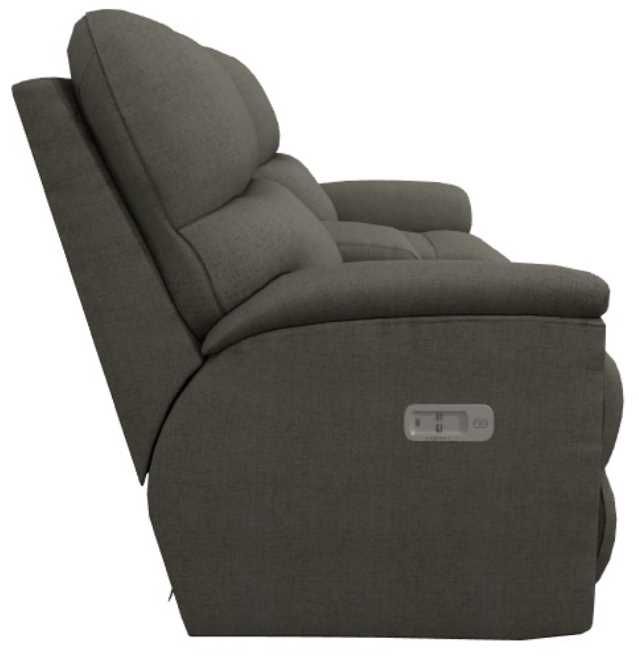 La-Z-Boy® Brooks Gray Power Reclining Loveseat with Console, Headrest, and Lumbar-3
