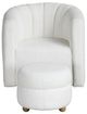 Homelegance® Delaney 2-Piece White Swivel Accent Chair with Ottoman Set-2