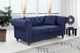Meridian Furniture Chesterfield Navy Linen Loveseat-1