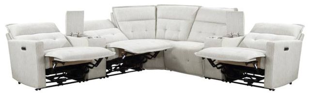 Homelegance® Salida 7-Piece White Modular Power Reclining Sectional with Power Headrests-4