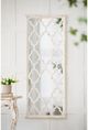 A & B Home Distressed White Floor Mirror-3