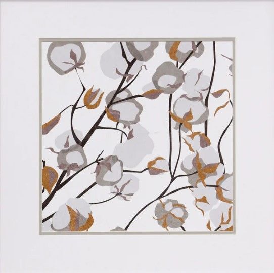 Stylecraft Cotton Balls I Beige/White Wall Art-1