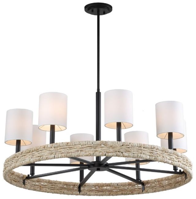Uttermost® Faiyam Dark Bronze/White Chandelier-4