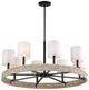 Uttermost® Faiyam Dark Bronze/White Chandelier-4