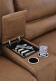 Signature Design by Ashley® Silverbrooke 5-Piece Caramel Power Reclining Sectional and Double Chaise with Storage Consoles-1