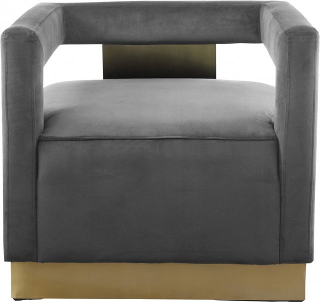 Meridian Furniture Armani Grey Velvet Chair-1