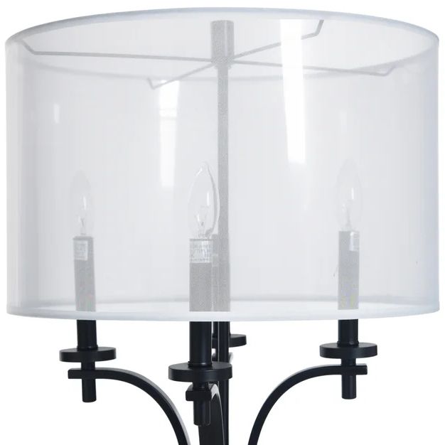 Stylecraft Corcy Black/Gold Floor Lamp-4