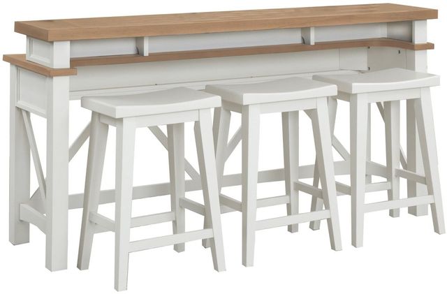 Parker House® Americana Modern 4-Piece Weathered Natural Console Table Set with Cotton Base-0