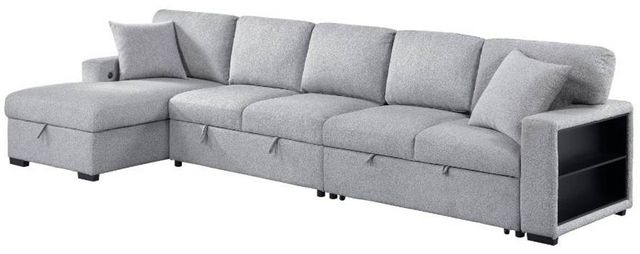 Homelegance® Pompano 3-Piece Gray Left-Arm Facing Sectional with Chaise-2