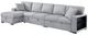 Homelegance® Pompano 3-Piece Gray Left-Arm Facing Sectional with Chaise-2