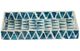 A & B Home Pearl Blue/White Mosaic Pattern Decorative Rectangular Tray-1