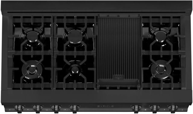 ZLINE Professional 48" Black Stainless Steel Gas Rangetop-3