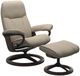 Stressless® by Ekornes® Customizable Consul Small Manual Recliner and Ottoman with Signature Base-0