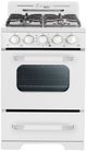 Unique Appliances 24" Marshmallow White Classic Retro Offgrid Freestanding Gas Range-0