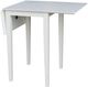 John Thomas Furniture® Dining Essentials White Small Drop Leaf Leg Table-1