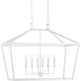Currey & Company Denison Gesso White Chandelier-1