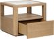 Four Hands Shiloh Glass Top End Table with Sandy Oak Base-3