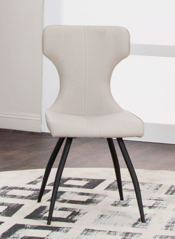 Cramco Eclipse Matte Black/Taupe Dining Side Chair-1