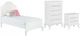 Elements International Jesse White 3-Piece White Twin Youth Bedroom Set-0