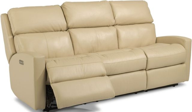Flexsteel® Catalina Beige Power Reclining Sofa with Power Headrests-0