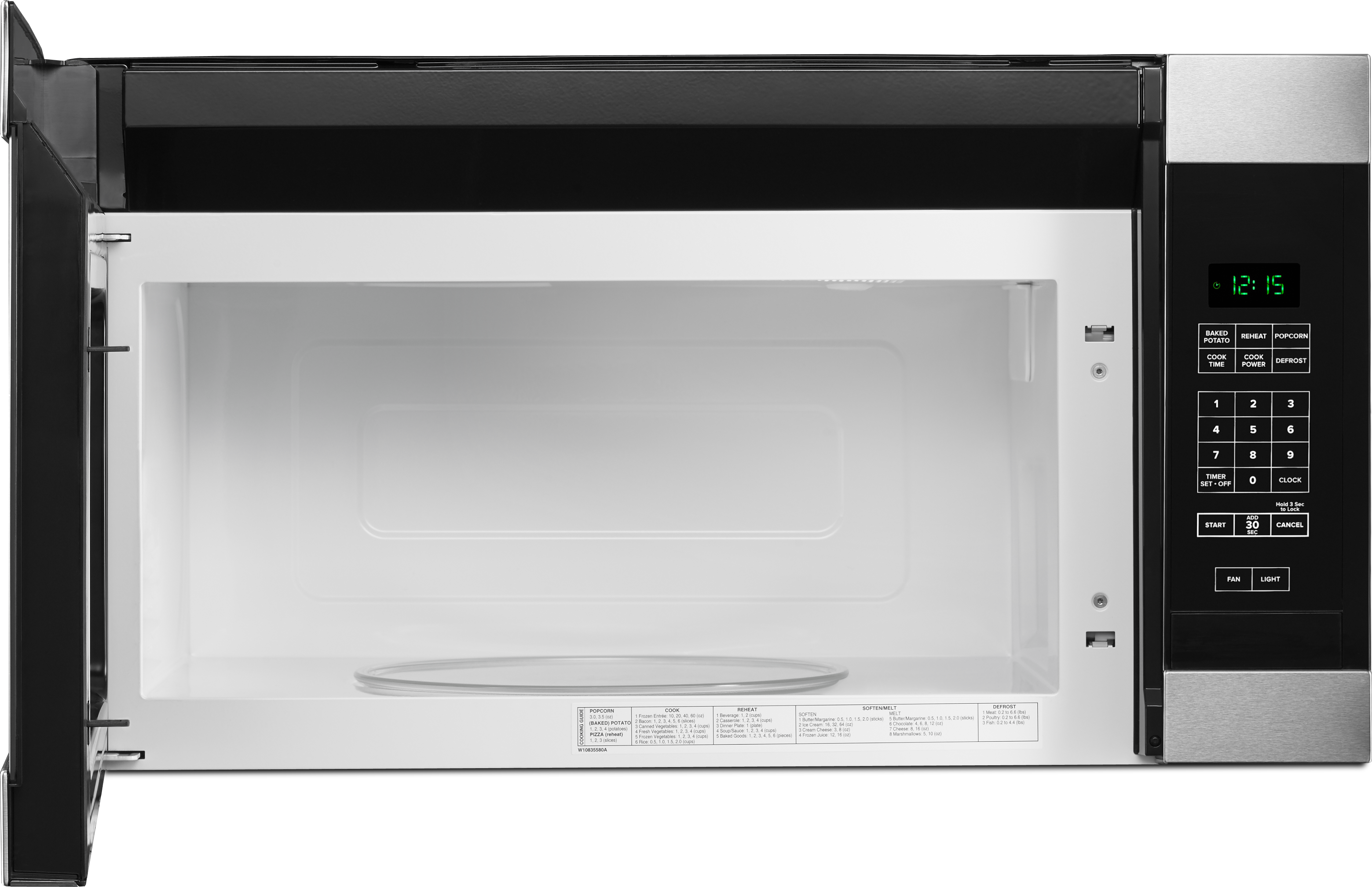 Amana 1.6 Cu. Ft. Black on Stainless Over The Range Microwave - Thumbnail 3