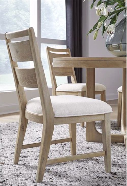 Magnussen Home® Somerset 2-Piece Butternut/Omari Natural Dining Side Chair Set with Upholstered Seat-3