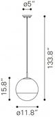 Zuo® Kinetic Chrome Ceiling Lamp-2